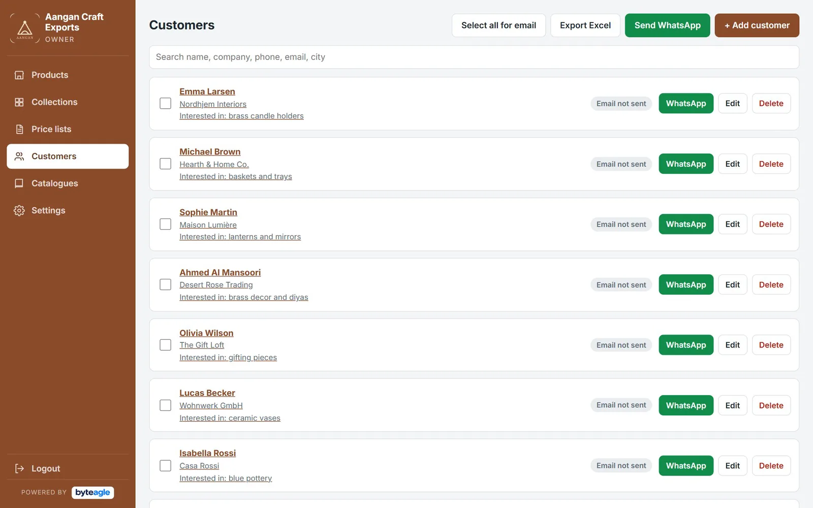 Fair Software customers screen